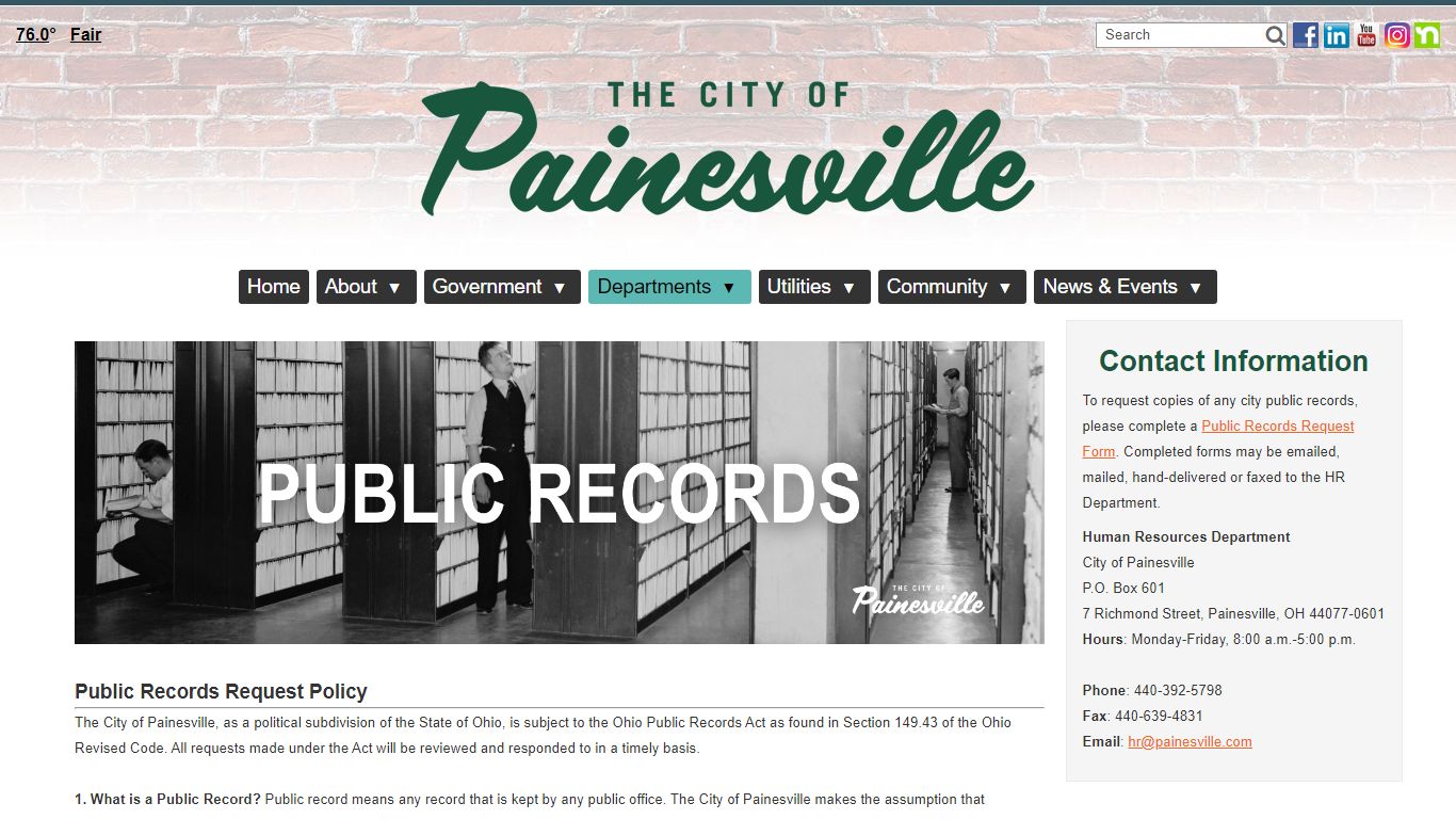Public Records - Painesville, OH
